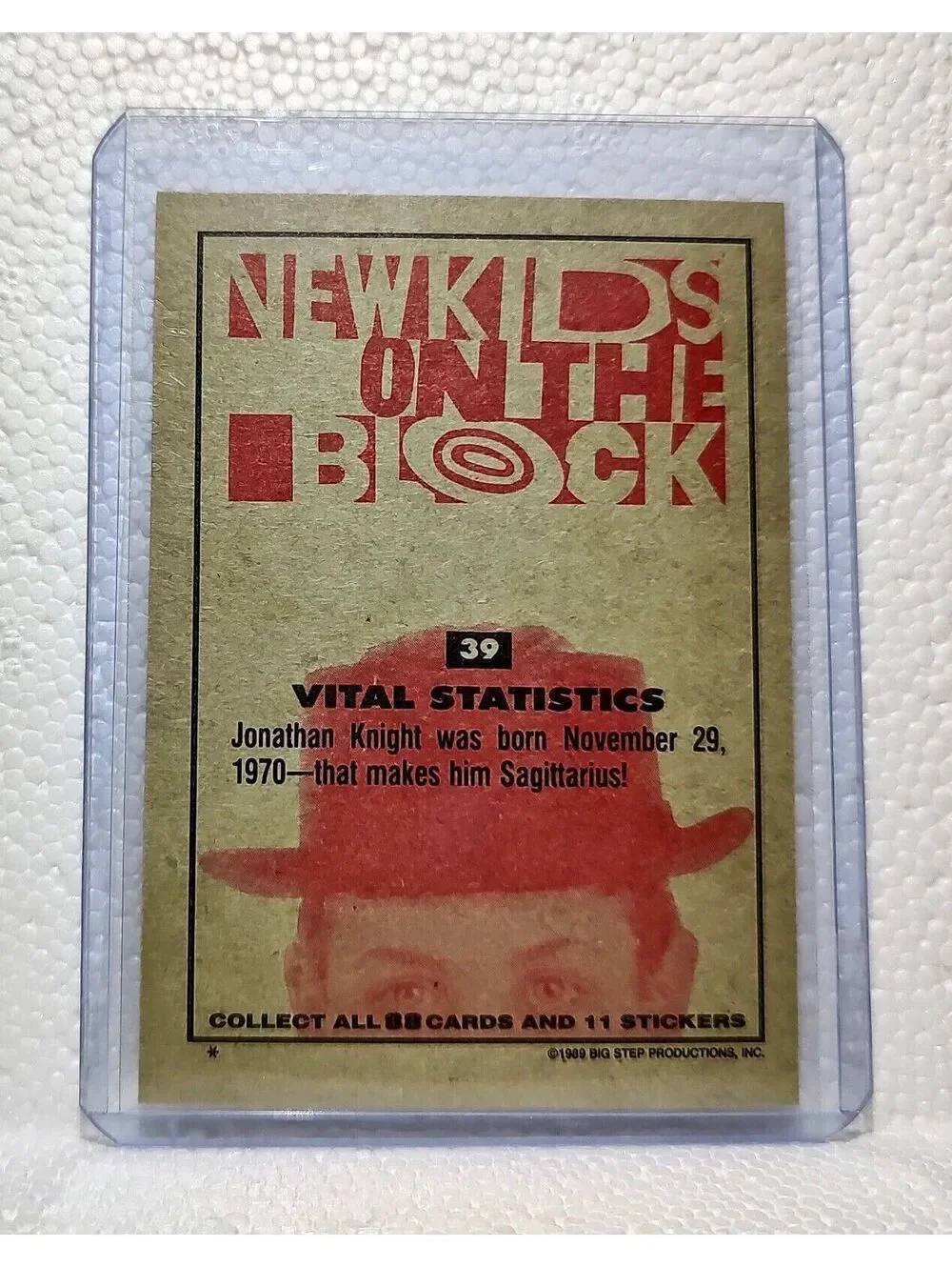 Vital Statistics 1989 New Kids on the Block #39 Trading Card